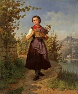 Junge Winzerin by Christian Eduard Boettcher