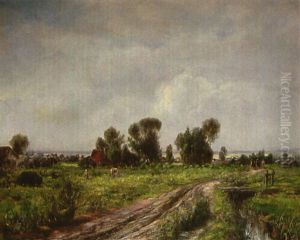 Landschaft Mit Bauernhausern Landschaft Mit Bauernhausern