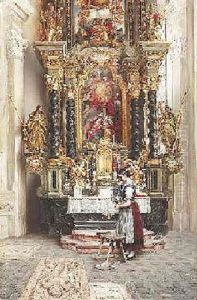 Madchen Vor Dem Annaaltar In Der Kirche Von Rattenberg In Tirol Madchen Vor Dem Annaaltar In Der Kirche Von Rattenberg In Tirol