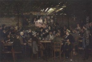 In Einem Bayerischen Biergarten by Otto Piltz
