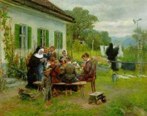Arbeitsschule In Schlehdorf Am Kochelsee by Otto Piltz