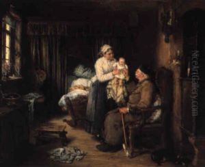 Visiting The New Baby by Otto Piltz