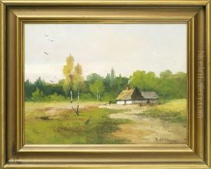 Landskap Med Hus