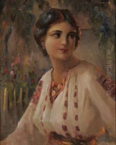 Jeune Femme En Costume De Ballet by Nicolai K. Pimonenko