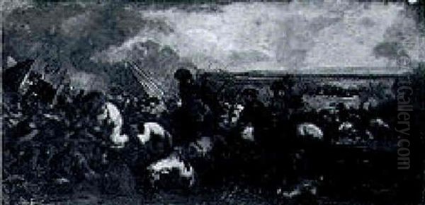 A Calvary Skirmish Above A Plain - view 1
