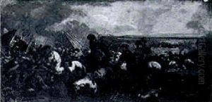 A Calvary Skirmish Above A Plain A Calvary Skirmish Above A Plain