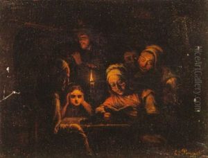 An Evening In The Village by Hippolyte Alexandre Pinart