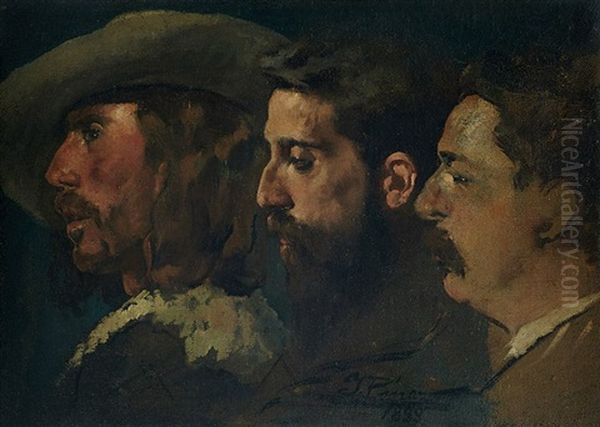 Estudio De Tres Personajes - view 1