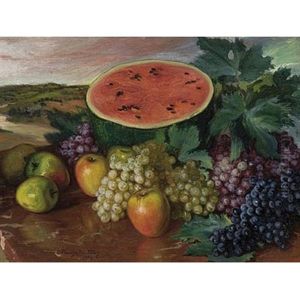 Bodegon De Frutas by Ignacio Pinazo Camarlench