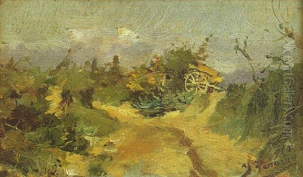 Paisaje Con Carreta - view 1