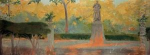 Rincon De El Retiro (boceto) by Jose Pinazo Martinez