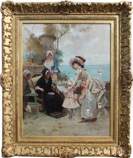 A Family Gathering By The Sea Shore - view 1