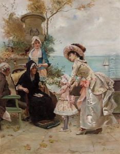 Paying Respects by Emile Auguste Pinchart