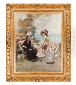Genre Scene by Emile Auguste Pinchart