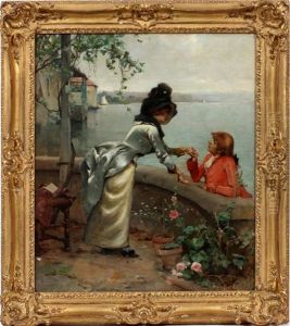 Young Lovers by Emile Auguste Pinchart