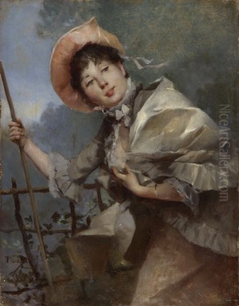 Bildnis Einer Jungen Dame Als Schaferin - view 1