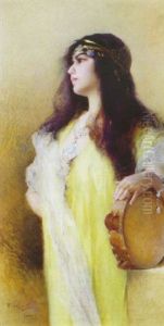 Jeune Tunisienne Au Tambourin