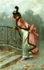 A Glance Backwards by Emile Auguste Pinchart