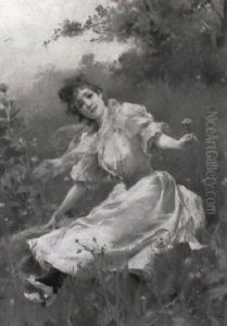 Elegante Dans La Prairie