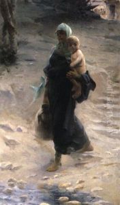La Porteuse D'eau by Emile Auguste Pinchart