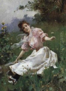 Young Lady In The Meadow Young Lady In The Meadow