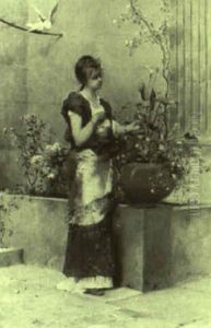 Jeune Fille Arrangeant Des Fleurs