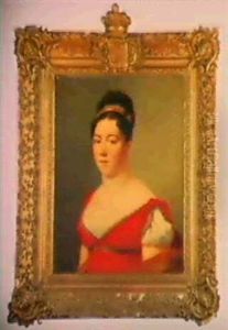 Portrait De La Comtesse Rose Julie Charlotte Delaborde      Epouse Du Comte Henri Francois Delaborde
