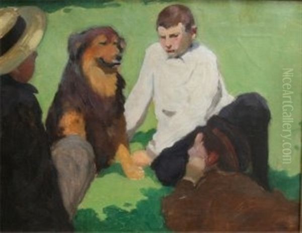 Jeune Garcon Et Son Chien - view 1