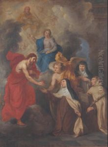 L"" Apparizione Di Cristo A Tre Santi Carmelitani by Theodor Boeyermans