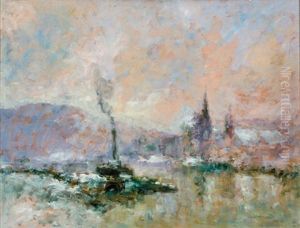 Snow On The Seine In Rouen by Robert Antoine Pinchon