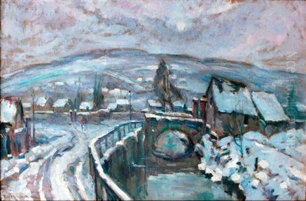 Paysage De Neige Aux Alentours De Rouen - view 1