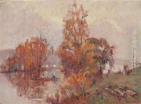 Canotage Sur La Seine En Automne - view 1