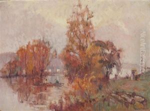 Canotage Sur La Seine En Automne by Robert Antoine Pinchon