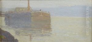 Chaland Sur La Seine by Robert Antoine Pinchon