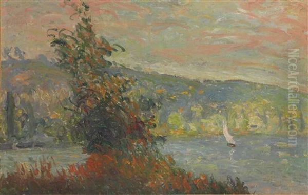Voilier Sur La Seine Aux Environs De Rouen - view 1