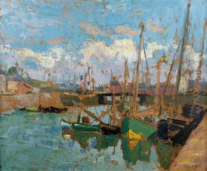 Bateaux Au Port by Robert Antoine Pinchon