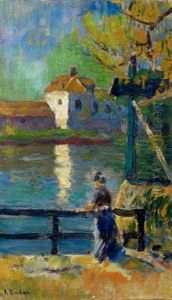 Femme Au Bord De La Riviere by Robert Antoine Pinchon