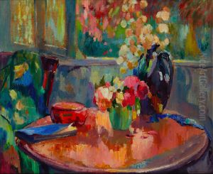 Vases De Fleurs Sur Le Gueridon by Robert Antoine Pinchon