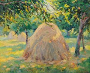 Les Meules Sous Les Pommiers Au Printemps by Robert Antoine Pinchon