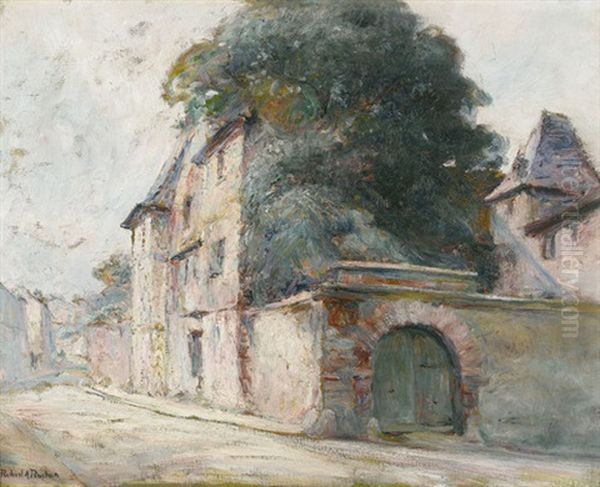 Strassenpartie Mit Stattlichem Haus In Der Normandie - view 1