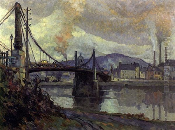 Le Pont Suspendu A Elbeuf - view 1