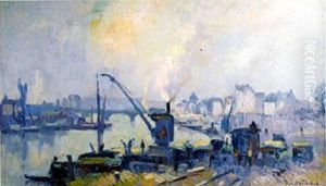 Le Quai De Paris A Rouen by Robert Antoine Pinchon
