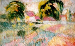 Fermes Sur Les Coteau De Rouen by Robert Antoine Pinchon