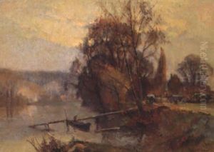 Les Bords De Seine A L'ile La Croix by Robert Antoine Pinchon