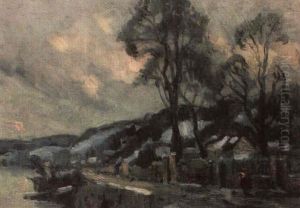 Paysage De Neige -a Croisset
