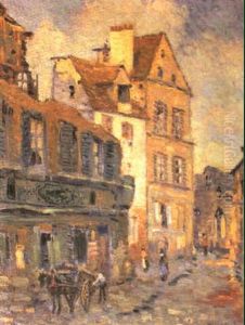 Attelage Dans La Rue Du Village by Robert Antoine Pinchon