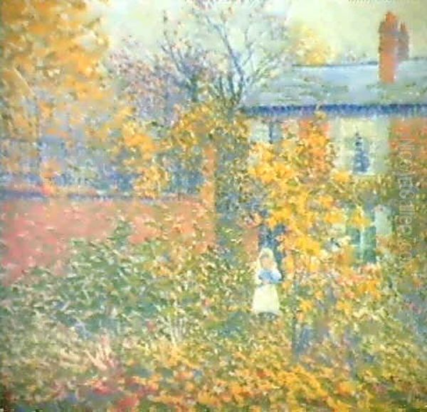 Fillette Dans Le Jardin - view 1