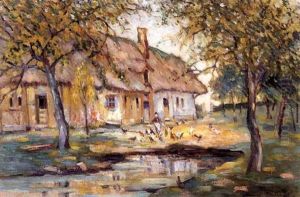 Cour De Ferme Normande by Robert Antoine Pinchon