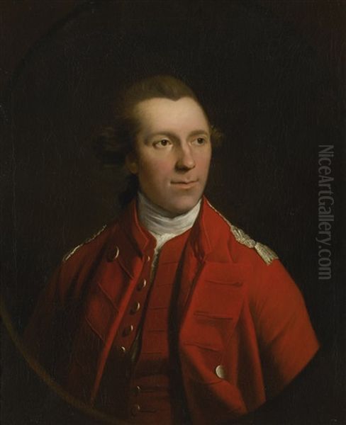Portrait Of A British Officer In Red Uniform - view 1