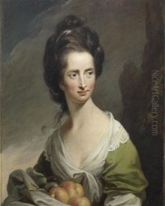 Portrait Of A Lady, Half-length, Carrying Fruit